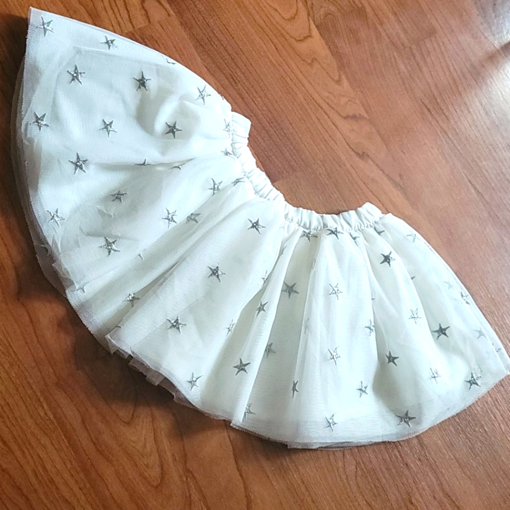 12-18month off white with stars tutu